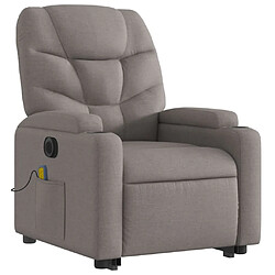 Avis Maison Chic Fauteuil Relax pour salon, Fauteuil inclinable de massage électrique Taupe Tissu -GKD14018