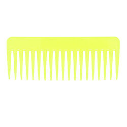 Peigne brosse à cheveux shampooing démêlant salon de dent large pour les cheveux épais bouclés jaune pas cher