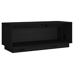 vidaXL Meuble TV Noir 90x35x35 cm Bois de pin massif