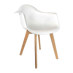 Avis The Concept Factory Fauteuil scandinave en polypropylène (Lot de 2) blanc.