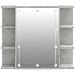 Helloshop26 Armoire à miroir avec led 70 x 16,5 x 60 cm gris 02_0006674