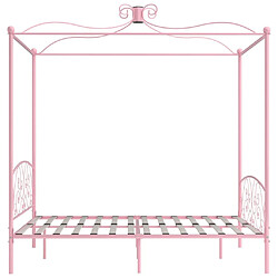 Acheter Maison Chic Lit adulte - Cadre de lit à baldaquin,Structure du lit Contemporain Rose Métal 160 x 200 cm -MN75522