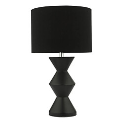 Lumière Lampe De Table En Céramique Noire Avec Abat-jour