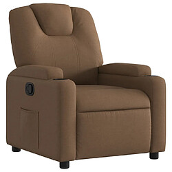 Maison Chic Fauteuil inclinable,Fauteuil luxe de relaxation Marron Tissu -MN44953