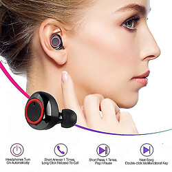 Avis Universal Casque sans fil casque bluetooth contrôle tactile sport bouchon d'oreille micro travail