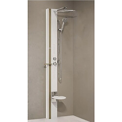 Colonne de douche hydromassante avec LED NOVELLINI LINE 1 blanc 215 cm pas cher