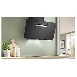 Hotte décorative inclinée 80cm 768m3/h noir - DWK87FN60 - BOSCH pas cher