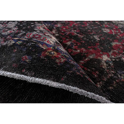 Vidal Tapis de laine 204x145 noir Vintage Royal pas cher