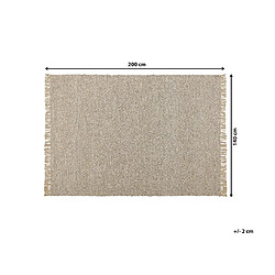 Beliani Tapis beige à motif rayé 140 x 200 cm ALADAG