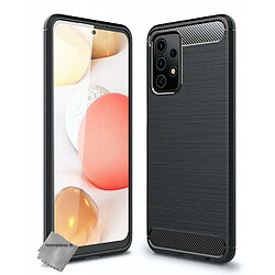 Htdmobiles Coque silicone gel carbone pour Samsung Galaxy A52 5G + film ecran - NOIR