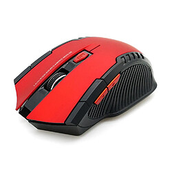 Souris de jeu rouge 2,4 G, souris optique sans fil à 6 boutons, souris de jeu USB 2000 DPI