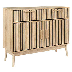 The Home Deco Factory Buffet 2 tiroirs et 2 portes Saulk en bois - Marron