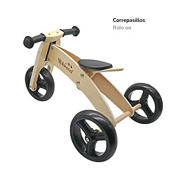 Avis Vélo Sans Pédales Montessori Robincool Fast Wheels 63x32x36cm Transformable en Tricycle Bois Éco Couleur Naturel et Noir