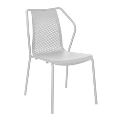 Proloisirs Chaise de jardin empilable en aluminium Bari blanc.