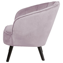 Beliani Fauteuil DALA Velours Rose pas cher