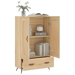 Avis vidaXL Buffet haut chêne sonoma 69,5x31x115 cm bois d'ingénierie