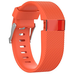 Wewoo Bracelet pour montre connectée Dragonne réglable en couleur unie FITBIT Charge / HR Orange