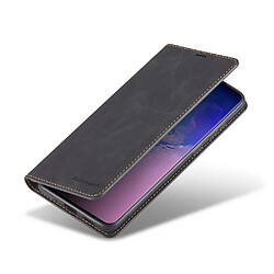 Etui en PU toucher soyeux noir pour votre Samsung Galaxy S10 5G