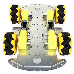 Acheter 2x Mecanum Wheel Robot 4WD Omnidirectional Wheels Kit De Châssis De Voiture Robot Intelligent