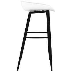 Avis vidaXL Chaises de bar lot de 2 blanc