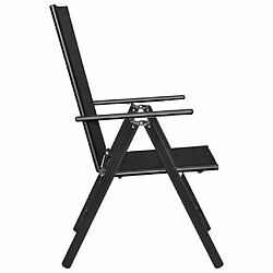 Acheter Salle à manger de jardin 5 pcs,Table et chaise à dîner Aluminium Noir -MN59115