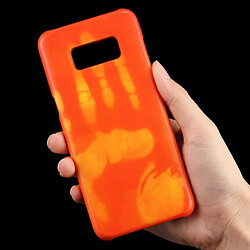 Wewoo Coque Orange pour Samsung Galaxy S8 + / G9550 Coller la peau + PC Capteur thermique décoloration étui de protection arrière