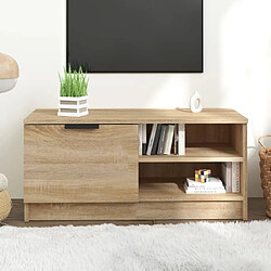 Maison Chic Meuble TV scandinave - Banc TV pour salon Chêne sonoma 80x35x36,5 cm Bois d'ingénierie -MN76411