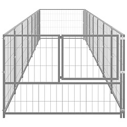 Avis Helloshop26 Chenil extérieur cage enclos parc animaux chien argenté 7 m² acier 02_0000297