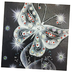 Peinture de diamant Drill spécial spécial bricolage Sparkle Butterfly Picture Pink