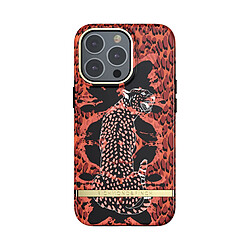 Richmond & Finch Coque pour iPhone 13 Pro Revêtement Antibactérien Motif Guépard Rouge / Noir