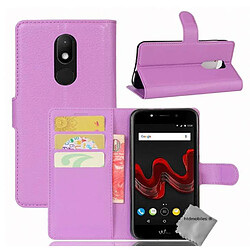 Htdmobiles Housse etui portefeuille pour Wiko Wim Lite + film ecran - MAUVE