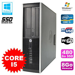 PC HP Compaq Elite 8100 SFF Intel Core i5 3.2GHz 8Go 480Go SSD Graveur WIFI W7 - Occasion