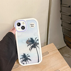 Avis GUPBOO Étui pour iPhone13 Bord de mer nuage cocotier simple coque téléphone portable niche silicone