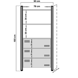 Avis Hanah Home Etagère en aggloméré 3 tiroirs Cosmo.