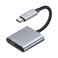 Universal 60W PD USB C à 3.5mm + Type C Casque Adaptateur Audio Numérique DAC Câble Auxiliaire Haute Résolution pour iPad Pro Samsung S10 Huawei | à