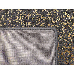 Beliani Tapis en viscose gris foncé et dorée au motif taches 80 x 150 cm ESEL pas cher