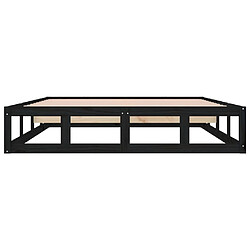 Acheter vidaXL Cadre de lit sans matelas noir 120x200 cm bois massif