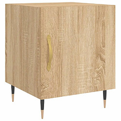 vidaXL Table de chevet chêne sonoma 40x40x50 cm bois d’ingénierie