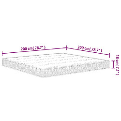 vidaXL Matelas à ressorts bonnell moyen 200x200 cm pas cher