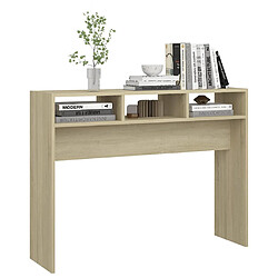 Avis vidaXL Table console chêne sonoma 105x30x80 cm bois d'ingénierie