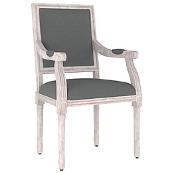 vidaXL Fauteuil gris foncé 54x59x99 cm tissu