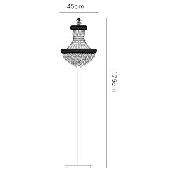 Avis Luminaire Center Lampadaire Alexetra 8 Ampoules chrome poli/cristal