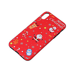 Universal 1PC Case de téléphone givré à la mode Case de protection de chute de téléphone mobile Christmas Impression de téléphone Santas Compatible pour iPhone X / XS