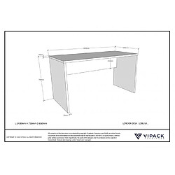 Avis Vipack LONDON Bureau Blanc mat + Bibliotheque Blanc mat