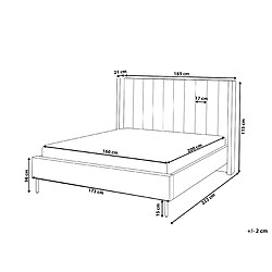 Avis Beliani Lit double bouclé beige 160 x 200 cm VILLETTE