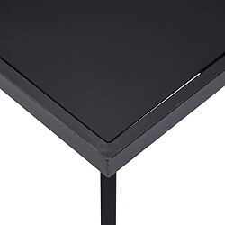 Avis vidaXL Table à manger Noir 140x70x75 cm Verre trempé