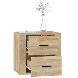 Maison Chic Table de chevet murale,Table de nuit Chêne sonoma 50x36x47 cm -MN59762 pas cher