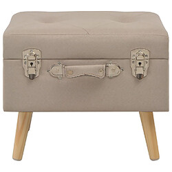 vidaXL Tabouret de rangement 40 cm Beige Tissu