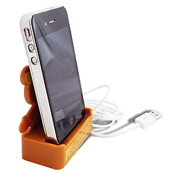 Totalcadeau Station de recharge iPhone 4 dock chargeur USB ourson Rilakkuma beige