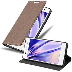 Cadorabo Coque Sony Xperia E5 Etui en Brun